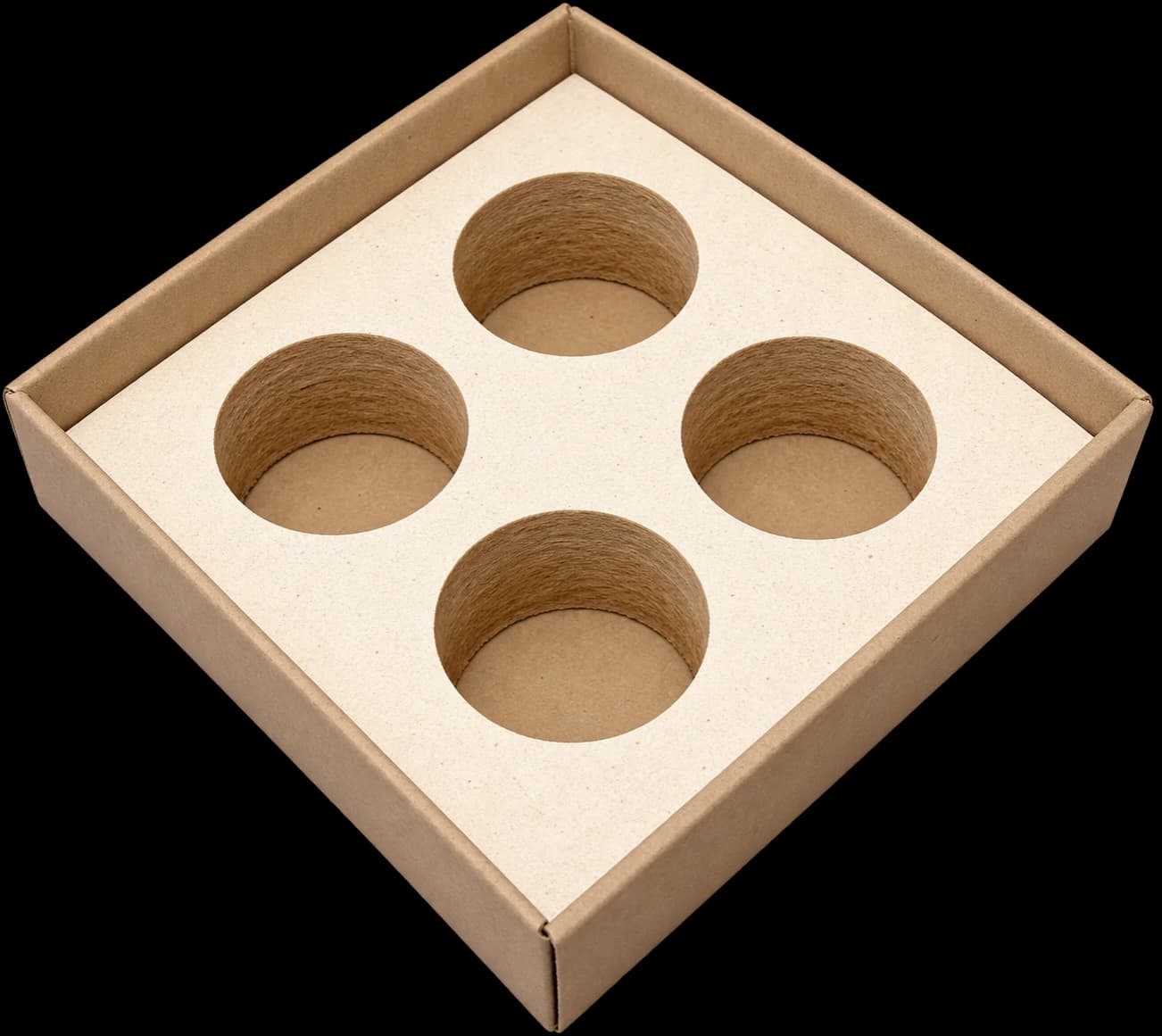 Fibu wood fiber foam insert with four cavities